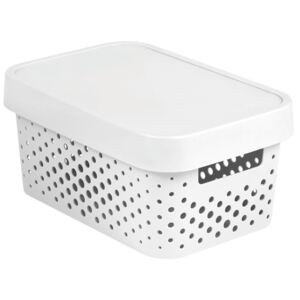 Storage box with lid transparent 4,5L Infinity white CURVER