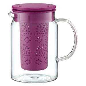 Heat resistant jug with infuser Glamour 1000 ml purple AMBITION