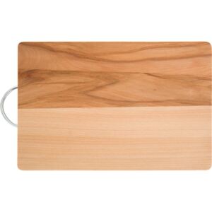 Cutting chopping board rectangular with metal handle Woody 30 x 20 cm DOMOTTI