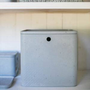 Storage box with lid 18 L Concrete light gray CURVER