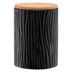 Kitchen container Tuvo black with bamboo lid 1110 ml AMBITION