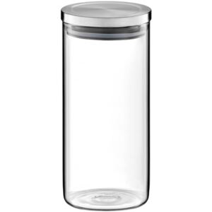 Storage glass jar Roxy with metal lid 1,48 l AMBITION