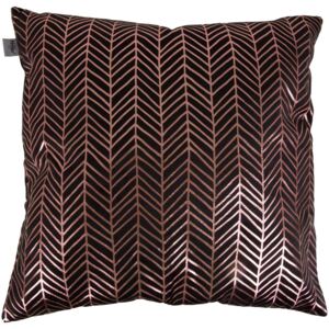 Pillowcase Velvet Black Herringbone 45 x 45 cm MY HOME