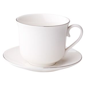 Cup with saucer Aura Silver 450 ml AMBITION