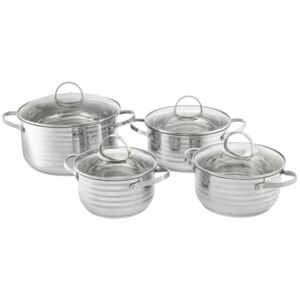 Cooking pot set stainless steel Twin 8-pcs. (16 / 18 / 20 / 24) AMBITION