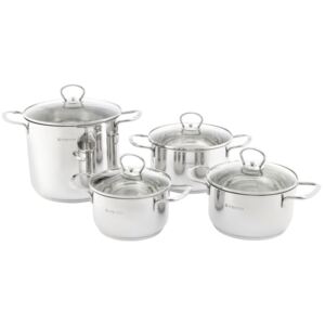 Set of pots stainless steel Dallas 8 pcs (16 / 18 / 20 / 22) AMBITION