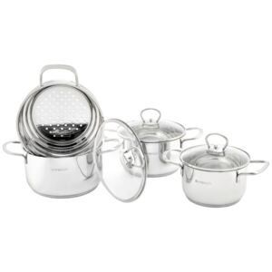 Set of pots stainless steel Dallas 7 pcs (16 / 18 / 20 ) AMBITION