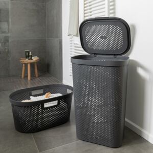 Laundry basket Infinity 100% Recykling Eko 60 L gray CURVER