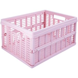 Folding basket / box 35 x 48 x 24 cm pink PLAST TEAM