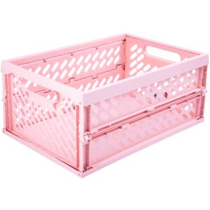Folding basket / box 34 x 24 x 16,8 cm pink PLAST TEAM
