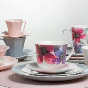 Cup with saucer Watercolor 450 ml AMBITION