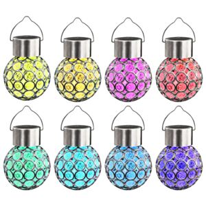 VidaXL Hanging Solar Lamps 8 pcs LED Lights RGB