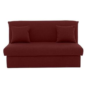 Versatile Small 2 Seater Fabric Sofa Bed No Arms - Red
