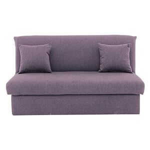 Versatile 2 Seater Fabric Sofa Bed No Arms - Purple