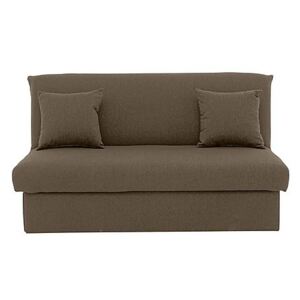 Versatile 2 Seater Fabric Sofa Bed No Arms - Mink