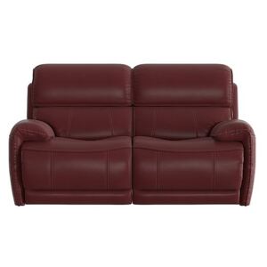 Link 2 Seater Leather Power Recliner Sofa with Power Headrests - Red