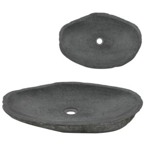 Pura River Stone Oval Basin With Tap Hole