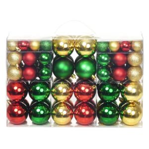 Christmas Balls 100 pcs Red/Gold/Green