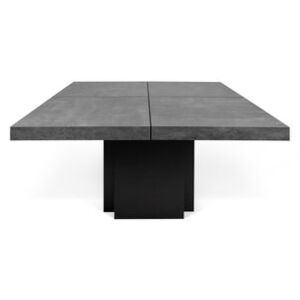 Katherine Square table - / 130 x 130 cm - Concrete-effect melamine by POP UP HOME Grey