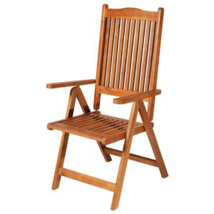Outsunny 5-Position Acacia Wood Chair, 64Lx55Wx110H cm