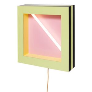 Negresco Wall light with plug - / By Martine Bedin, 1981 - 60 x 60 cm by Memphis Milano Pink/Yellow