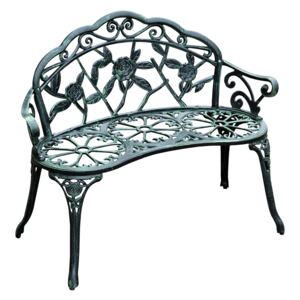 Outsunny Cast Aluminum Garden Bench Patio Chair