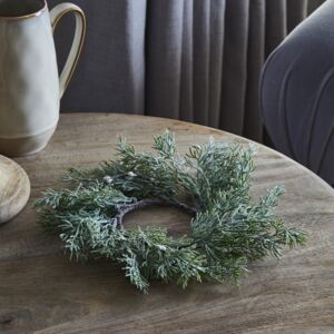 White Berry Wreath Candle Ring