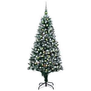 Artificial Christmas Tree with LEDs&Ball Set&Pine Cones 240 cm