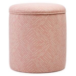 Breeze Rosa Ottoman - 45cm diameter x H 30cm / Pink / Cotton