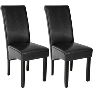 Tectake 401293 dining chairs with ergonomic seat shape - black