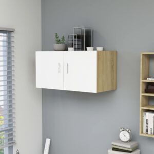 VidaXL Wall Mounted Cabinet White and Sonoma Oak 80x39x40 cm Chipboard