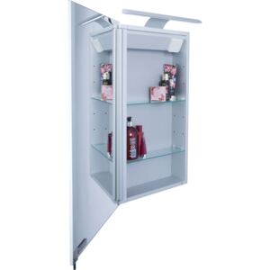 Croydex Jefferson Single Door Illuminate Aluminium Bathroom Cabinet