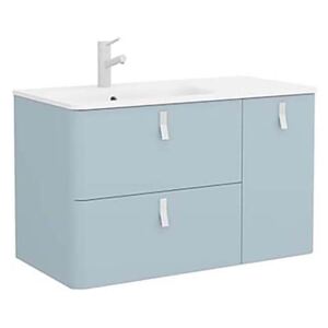 Bathstore Sketch 900 Right Hand Inset Basin and Unit - Powder Blue
