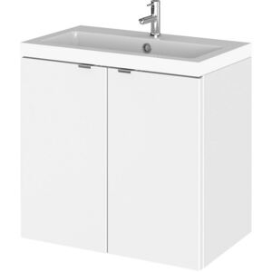 Balterley Dynamic 600mm Wall Hung Compact Door Unit with Basin - Gloss White