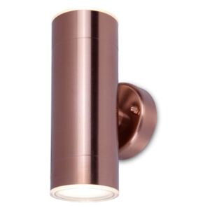 Lutec Rado Up And Down Outdoor Wall Light In Copper