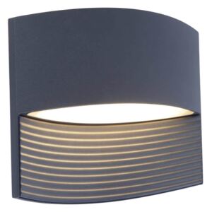 Lutec Lotus LED Up And Down Outdoor Wall Light In Dark Grey