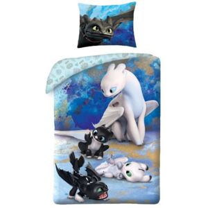 Bed sheets How To Train Your Dragon - Toothless and kids