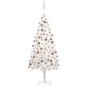 Artificial Christmas Tree with LEDs&Ball Set White 210 cm