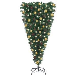 Upside-down Artificial Christmas Tree with LEDs&Ball Set 180 cm