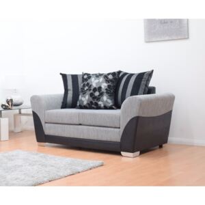 Vermont 2 Seater Hand Crafted Sofa - Black & Grey