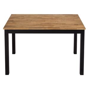 Lisburn Dining Table Black Frame-Oiled Wood