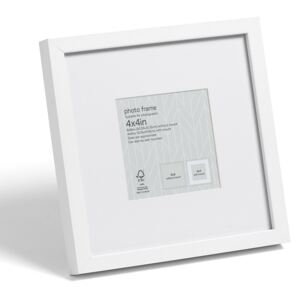 Box Photo Frame - 4x4 - White