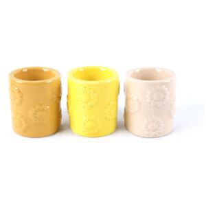 Ceramic Tealight Holder Yellow - 3pk