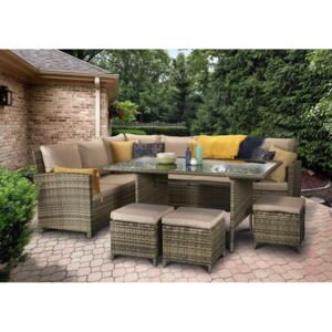 Chanelle Corner Dining In Nature/Brown