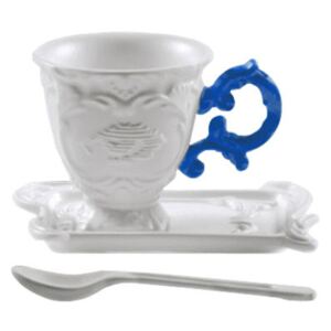 I-Coffee Coffee cup - Set cup + saucer + spoon by Seletti Blue