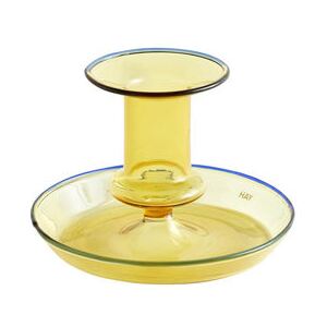 Flare Small Candle stick - / H 7.5 cm - Glass by Hay Yellow