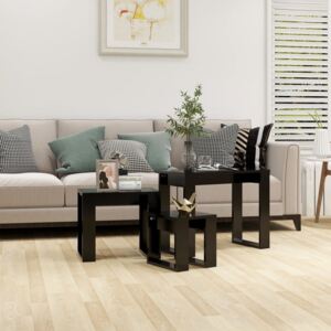 Nesting Tables 3 pcs Black Chipboard