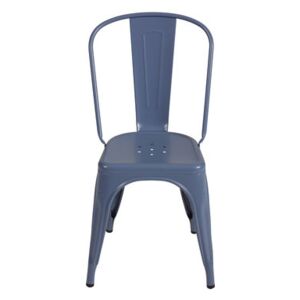 A Stacking chair - Steel - Fine texture matt - Indoor by Tolix Blue