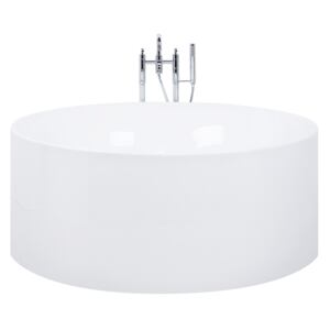 Freestanding Bath White Sanitary Acrylic Single 140 cm Round Modern Style Beliani