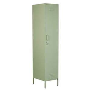 Metal Storage Cabinet Green Metal Locker with 5 Shelves and Rail Beliani